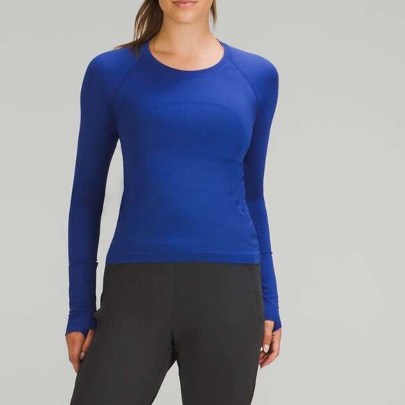 RARE NWT Lululemon Swiftly Long Sleeve Race Length - Psychic Blue - Size 8 - Picture 1 of 7